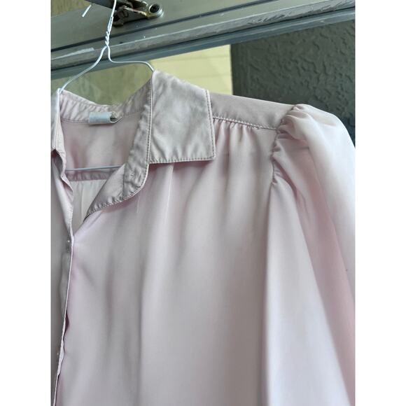 Vintage Dana Point soft pink button down top size 10 - Picture 2 of 5